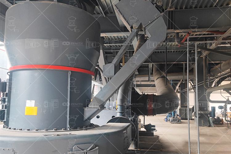 Microscopic image showing a consistent distribution of finely ground limestone particles at 250 mesh, highlighting uniformity.